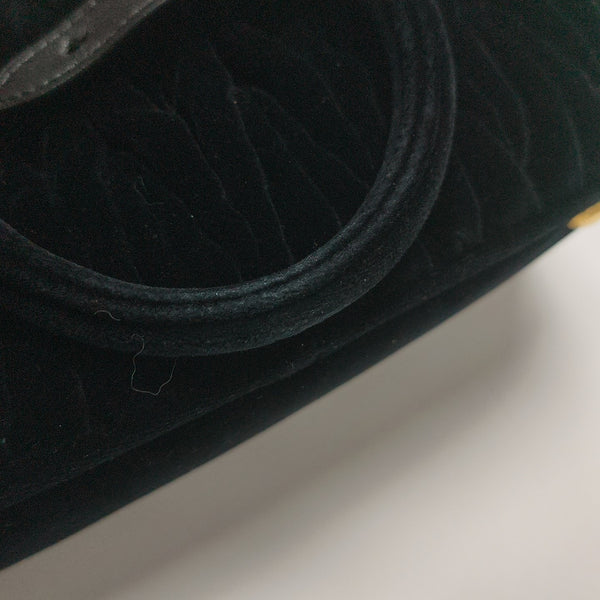 Arcadie Matelassé Small Velvet Black