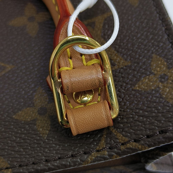 SAC PLAT Mini Monogram Coated Canvas Brown