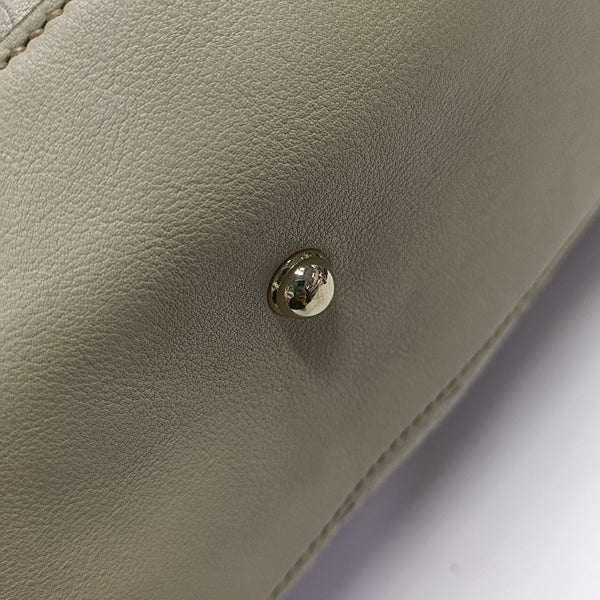 Monogram Calfskin Top Handle Bag White