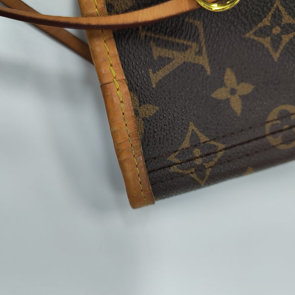 NEVERFULL MM Monogram Coated Canvas Brown