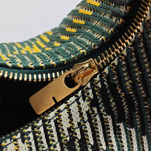 Fabric Top Handle Bag Green