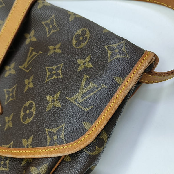 SAUMUR Monogram Coated Canvas Brown