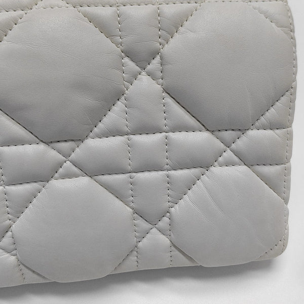 Dior Caro Small Cannage Calfskin White