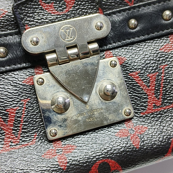 PETITE MALLE Monogram Coated Canvas Black