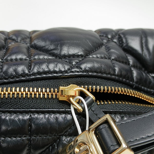 Diortravel Nomad Medium Cannage Calfskin Black