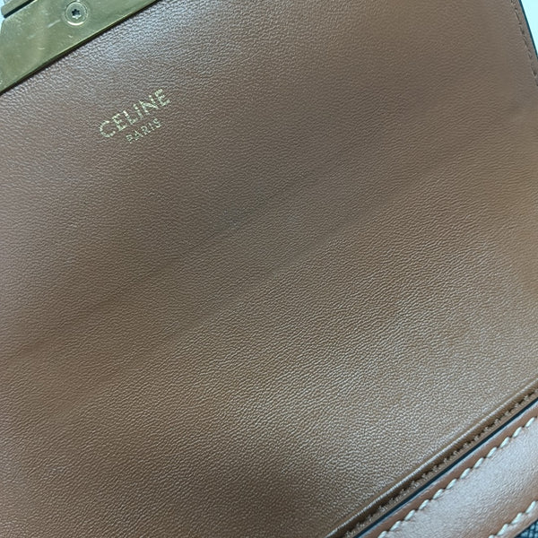TRIOMPHE Small Coated Canvas Brown
