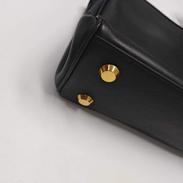 Calfskin Shoulder Bag Mini Black