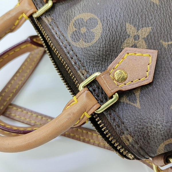 SPEEDY Nano Monogram Coated Canvas Brown
