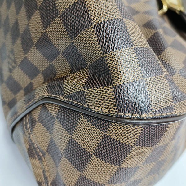 SISTINA MM Damier Ebene Coated Canvas Brown