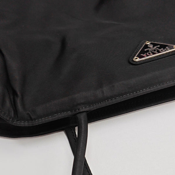 Nylon Top Handle Bag Black