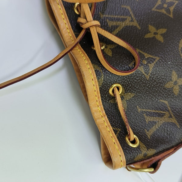 NÉONOÉ Nano Monogram Coated Canvas Brown