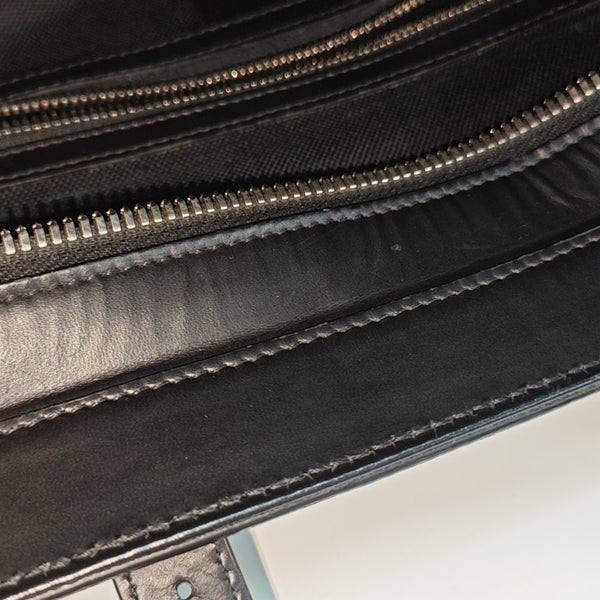 Monogram Coated Canvas Tote Bag Medium Black