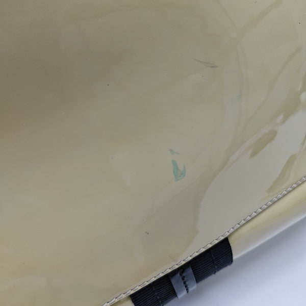 Patent Leather Top Handle Bag Yellow