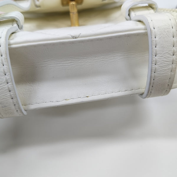 Quilted Calfskin Shoulder Bag Mini White