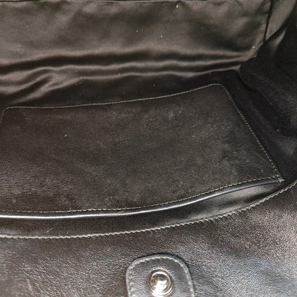 Lambskin Top Handle Bag Black