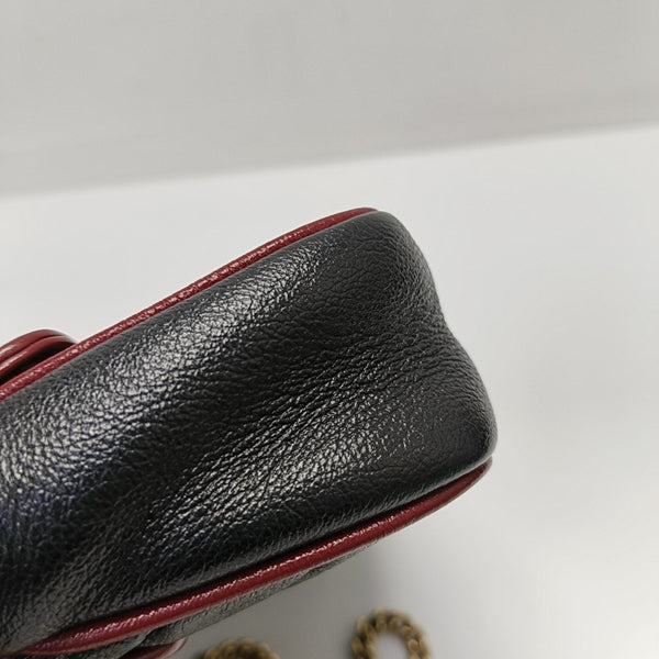 GG Marmont Super Mini Quilted Calfskin Black