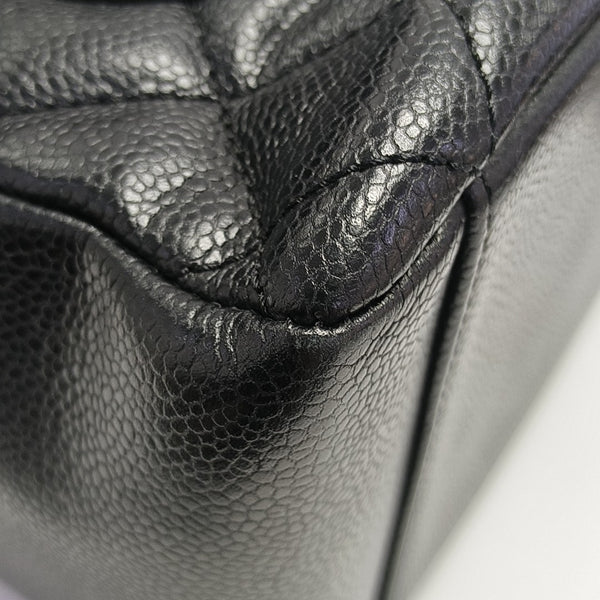 CHANEL GST Large Quilted Grained Calfskin Brown