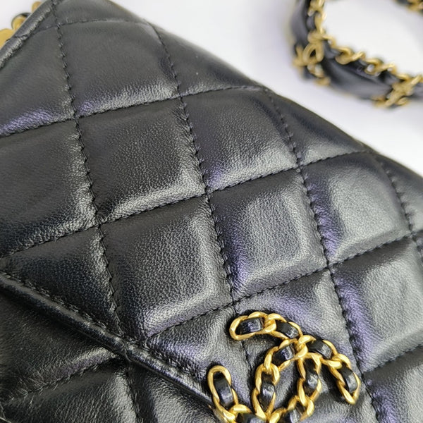 23K Quilted Calfskin Black