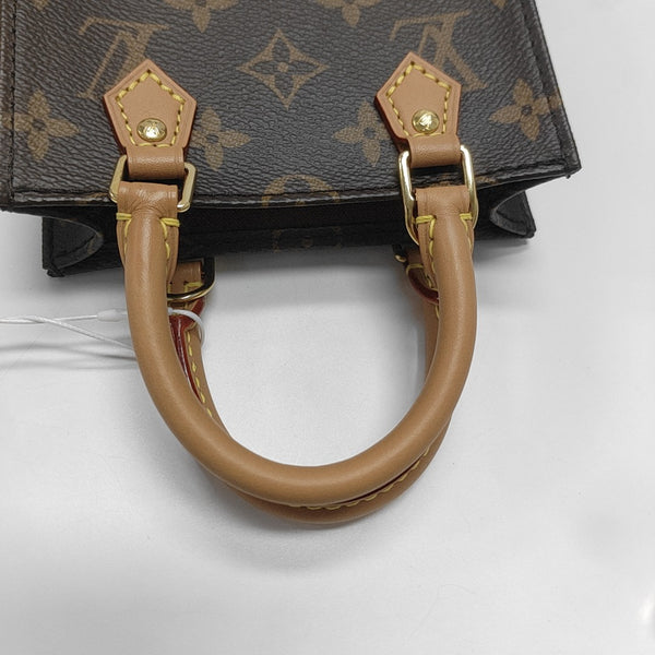 SAC PLAT Mini Monogram Coated Canvas Brown