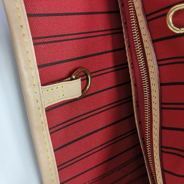 NEVERFULL MM Monogram Coated Canvas Brown