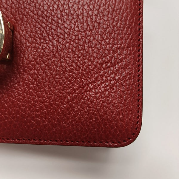 Interlocking G Small Calfskin Red