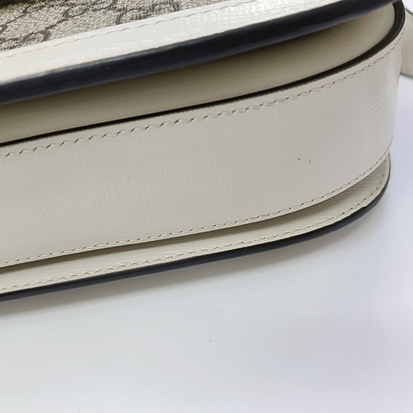 Horsebit 1955 Small Monogram Coated Canvas Beige