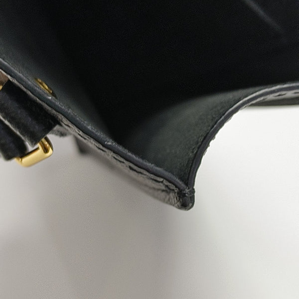 SAC PLAT Mini Calfskin Black