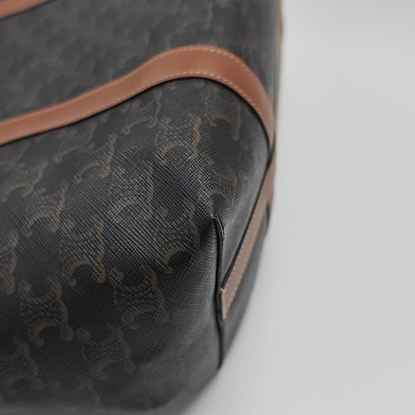 Coated Canvas Tote Bag Brown