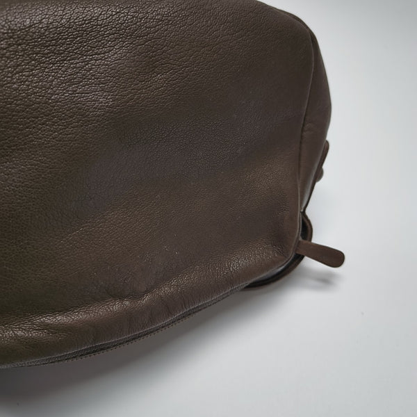 Calfskin Shoulder Bag Brown