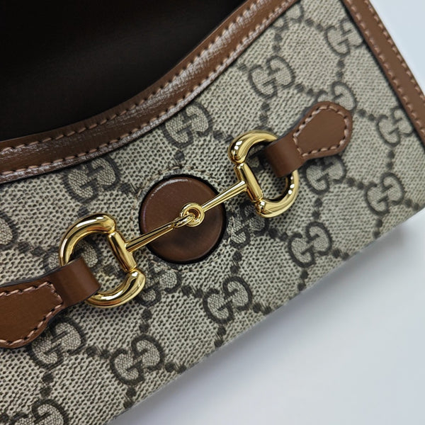 Horsebit 1955 Mini Monogram Coated Canvas Beige