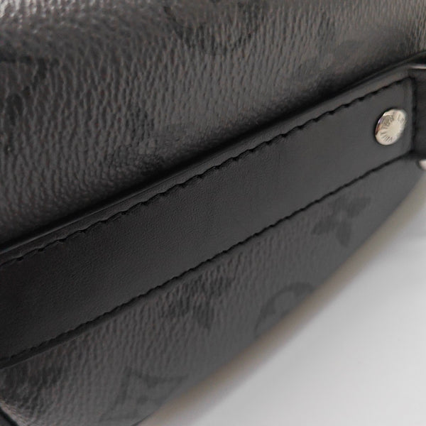 KEEPALL 25 Monogram Coated Canvas Black