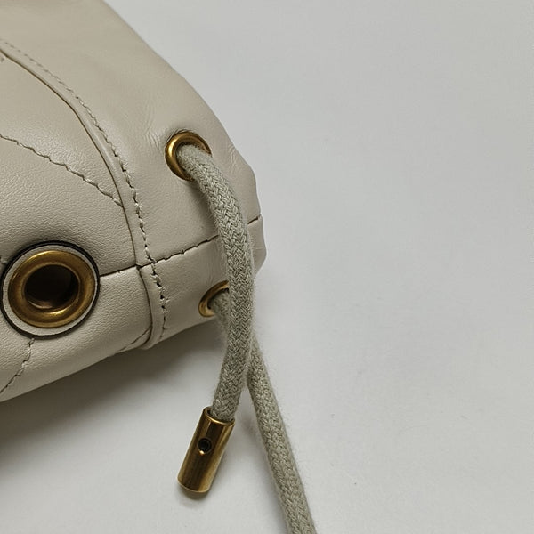 GG Marmont Mini Quilted Calfskin White