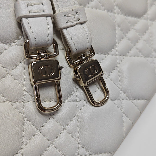 Cannage Calfskin Mini White