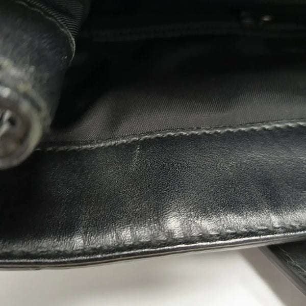Monogram Coated Canvas Tote Bag Black