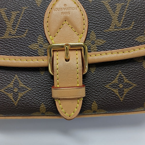 DIANE Nano Monogram Coated Canvas Brown
