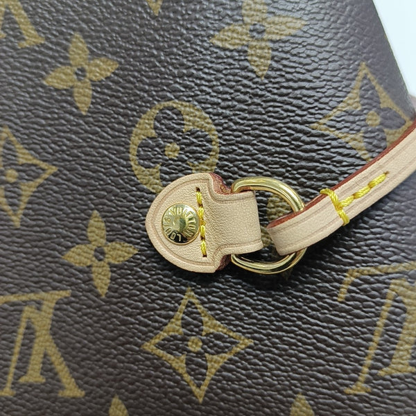 NEVERFULL MM Monogram Coated Canvas Brown