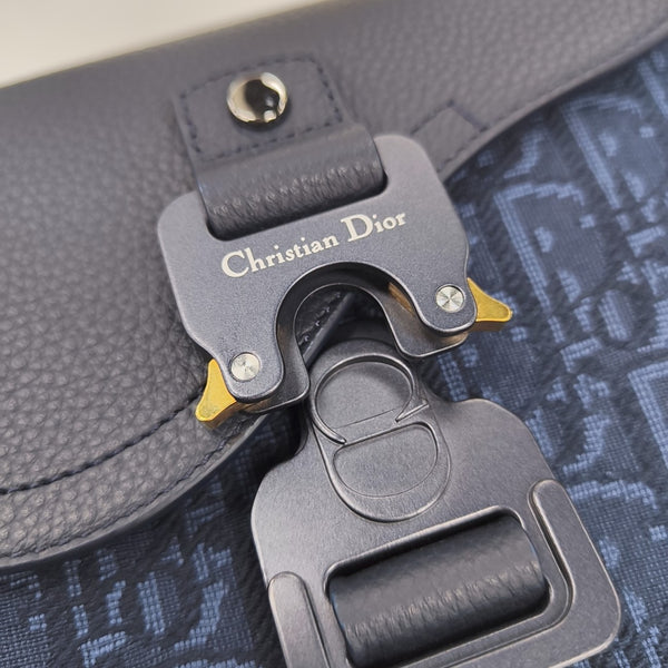 Saddle Mini Oblique Canvas Blue