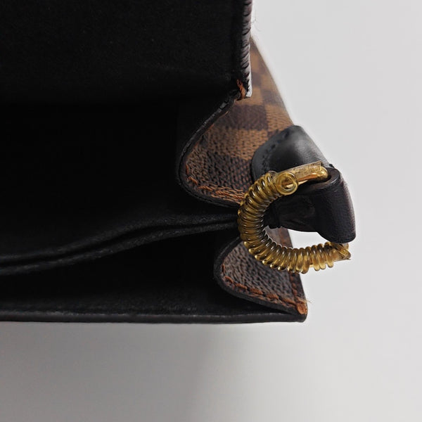 BEAUMARCHAIS Damier Ebene Coated Canvas Brown