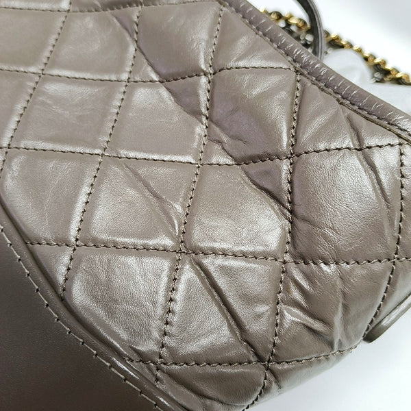 Authenticated pre-owned GABRIELLE Quilted Calfskin Gray - Crossbody Bag at Looply