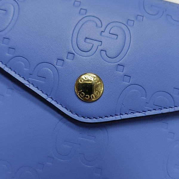 GG Super Monogram Calfskin Blue
