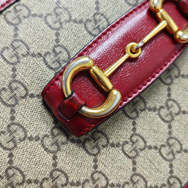 Horsebit 1955 Small Monogram Coated Canvas Beige