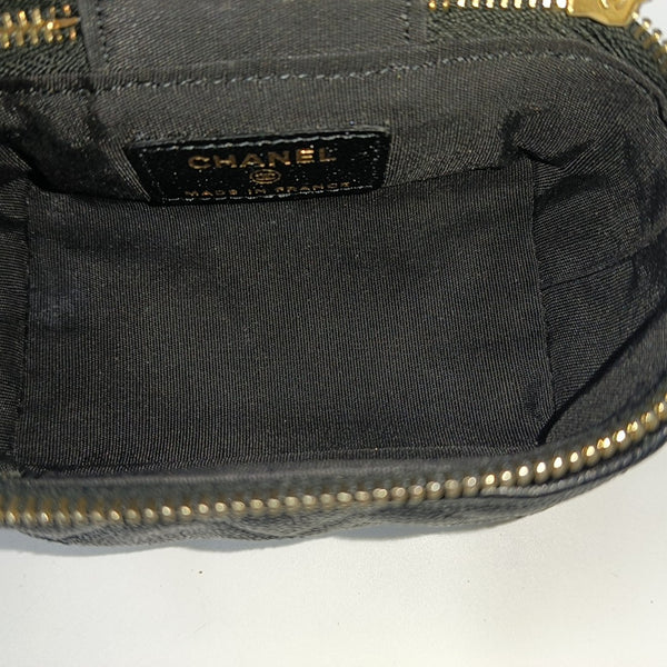 Quilted Grained Calfskin Small Black