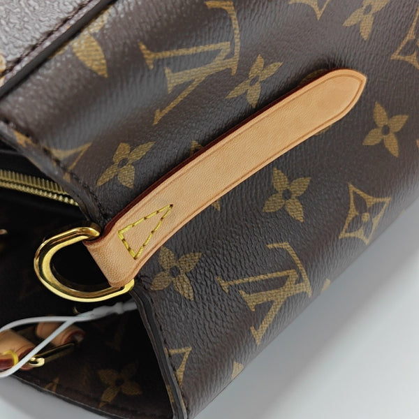 MONTAIGNE MM Monogram Coated Canvas Brown