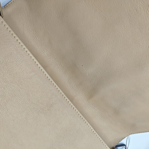 Calfskin Shoulder Bag Beige