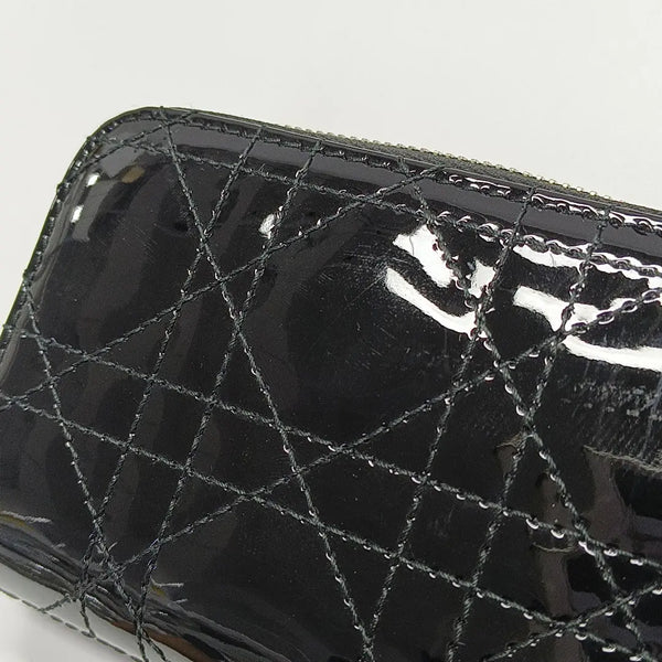 Lady Dior Cannage Patent Leather Black