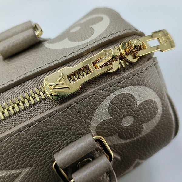 SPEEDY 20 Monogram Calfskin Gray