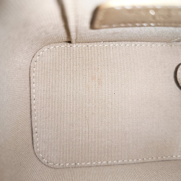 VANITY CASE Mini Quilted Lambskin Gray