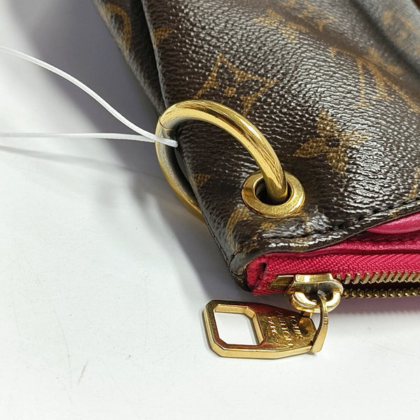 PALLAS MM Monogram Coated Canvas Brown