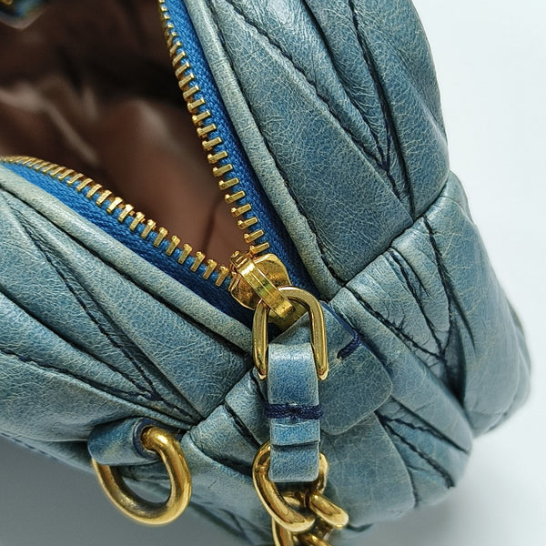 Calfskin Shoulder Bag Blue