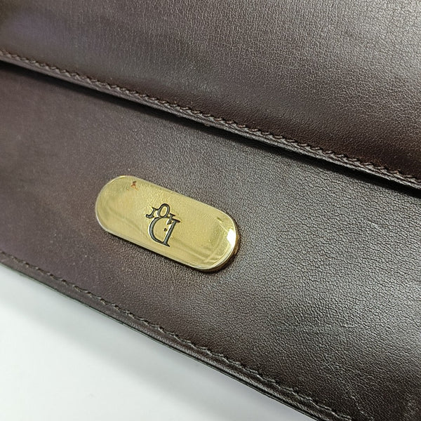 Calfskin Top Handle Bag Brown